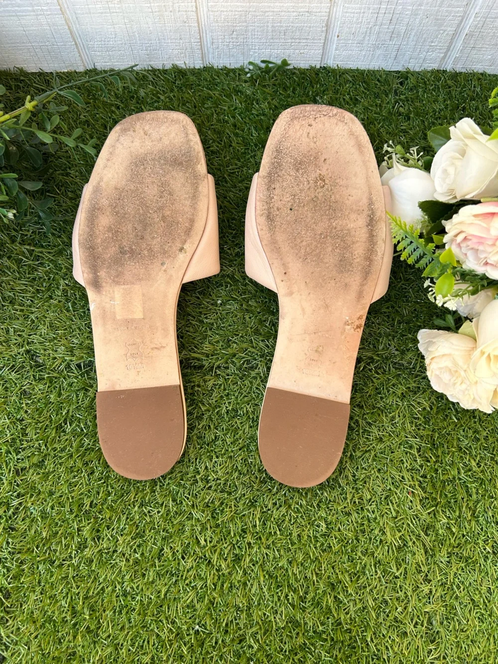TORY BURCH ELEANOR SLIDE women size 10.5 gently used Color: Rose Pink / Gold